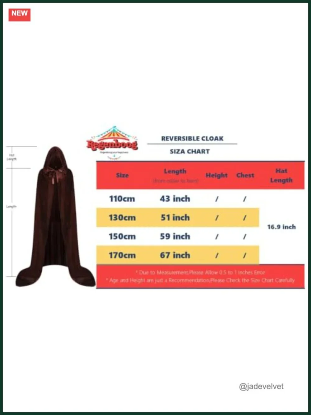 Velvet Hooded Cape Cloak with Hood Gothic Halloween Costume